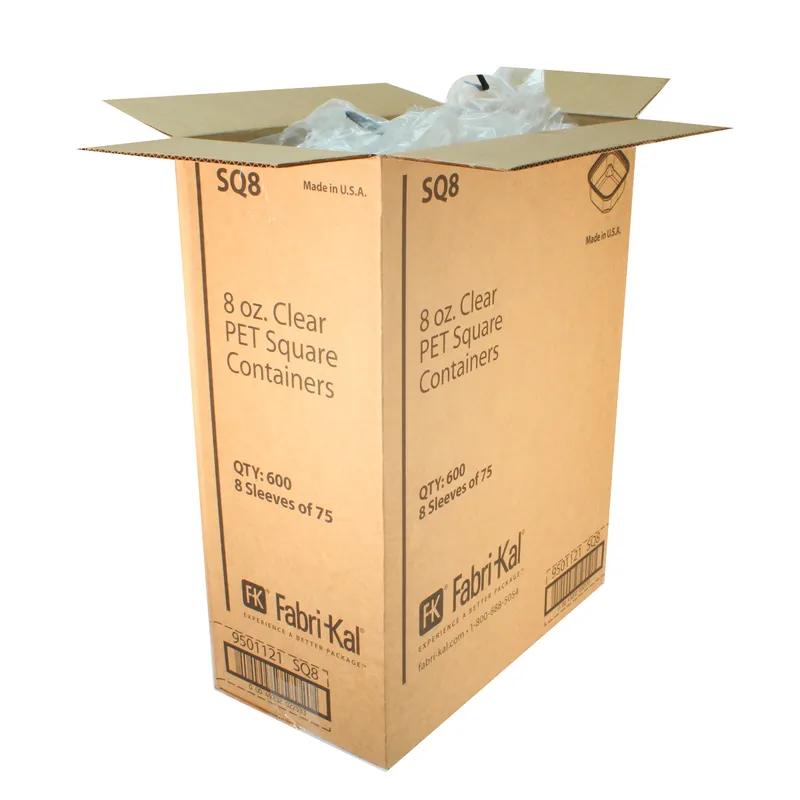 Recycleware® Deli Container Base 8 OZ RPET Clear Square 600/Case