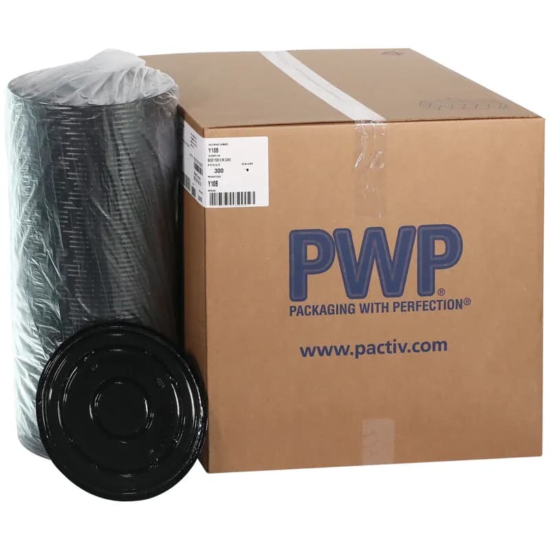 Cake Cheesecake Container 9.88X0.41 IN PET Black Round 300/Case