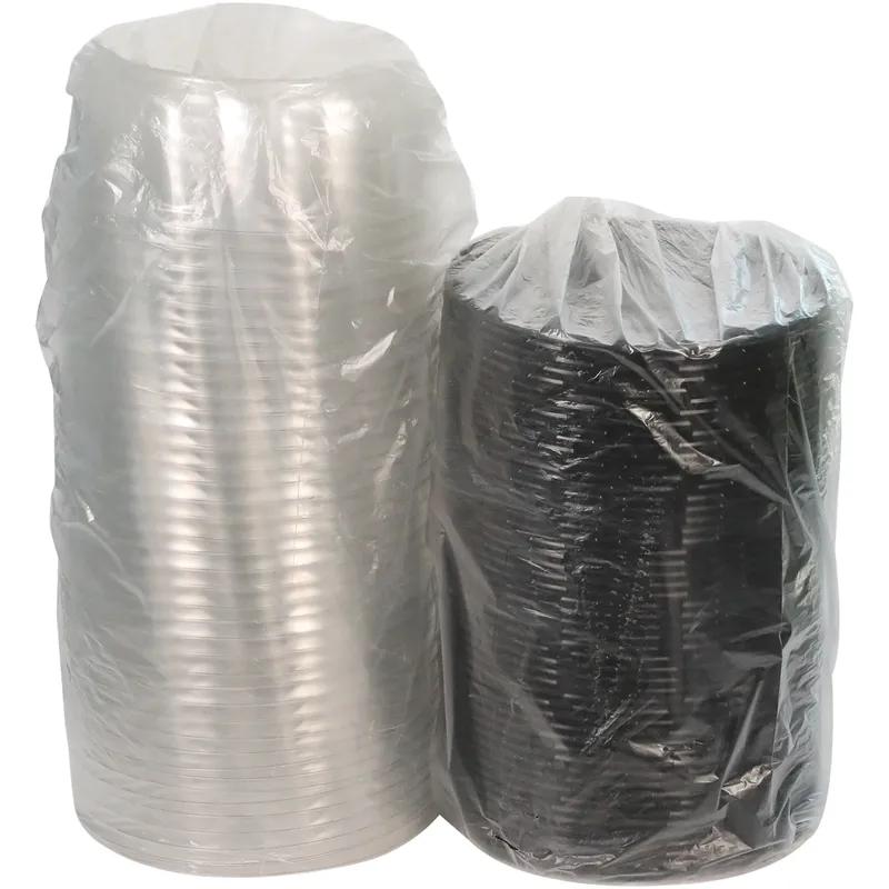 Cake Container & Lid Combo 8IN Cake With Dome Lid 9.75X3.5 IN PET Clear Black Round Swirl 100/Case