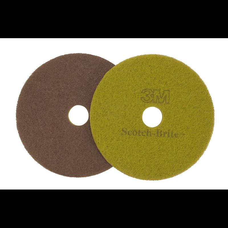 Scotch-Brite™ Diamond Burnishing Pad 20 IN Sienna Non-Woven Polyester Fiber Natural Fiber 5/Case