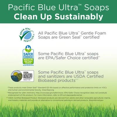 Pacific Blue Ultra™ Hand Soap Foam 1200 mL Unscented Clear Dye Free Gentle Over the Counter (OTC) Indicator 4/Case