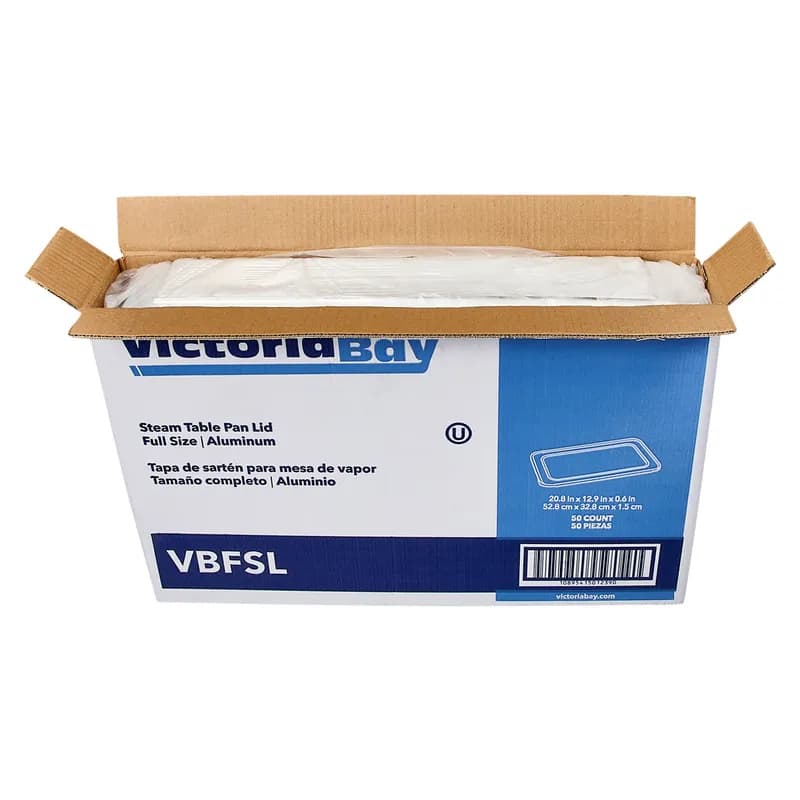 Victoria Bay Lid Flat Full Size 20.75X12.875 IN Aluminum For Steam Table Pan 50/Case