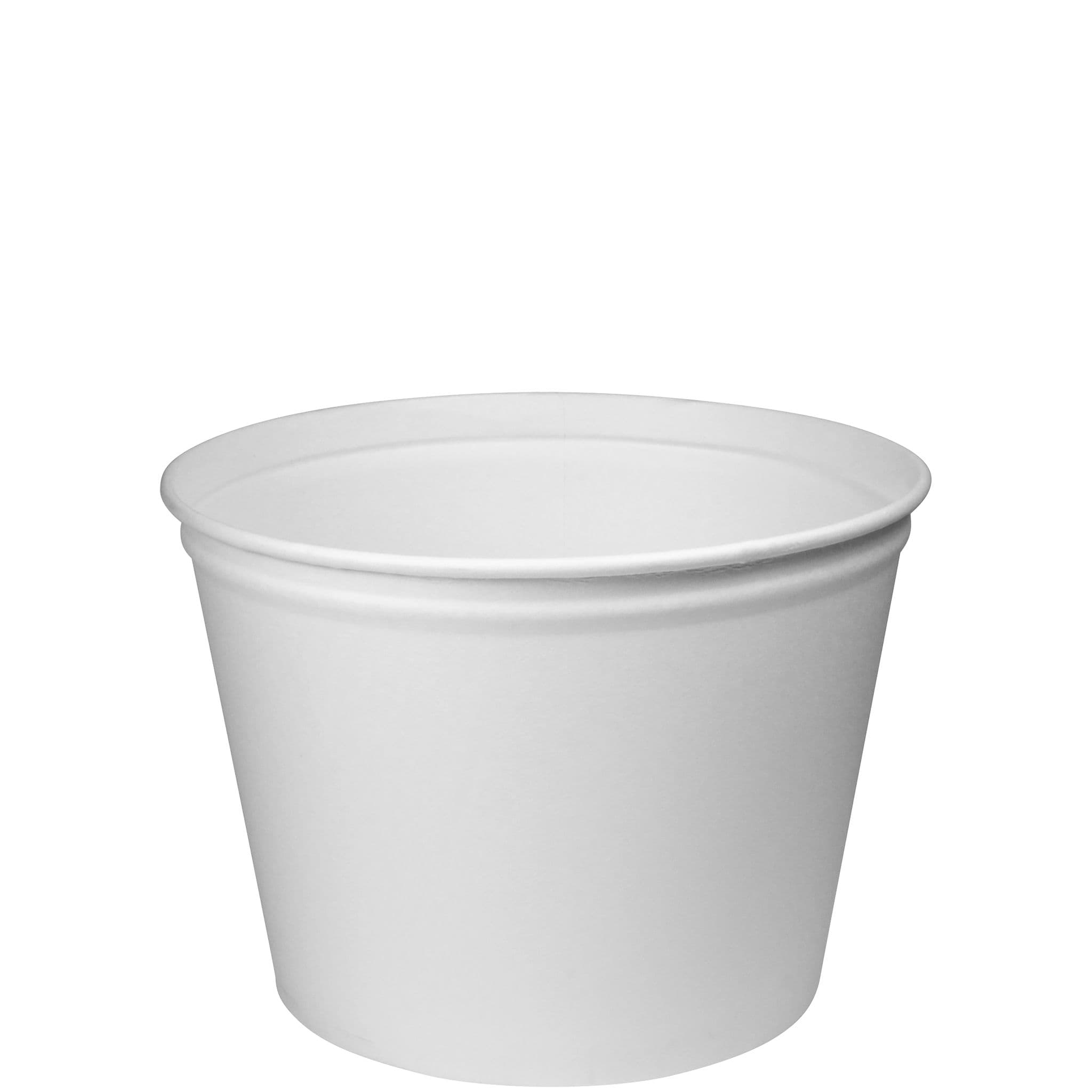Solo® Bucket & Tub Base 53 OZ Non-Coated Paper White Individually Wrapped 50 Count/Pack 6 Packs/Case 300 Count/Case