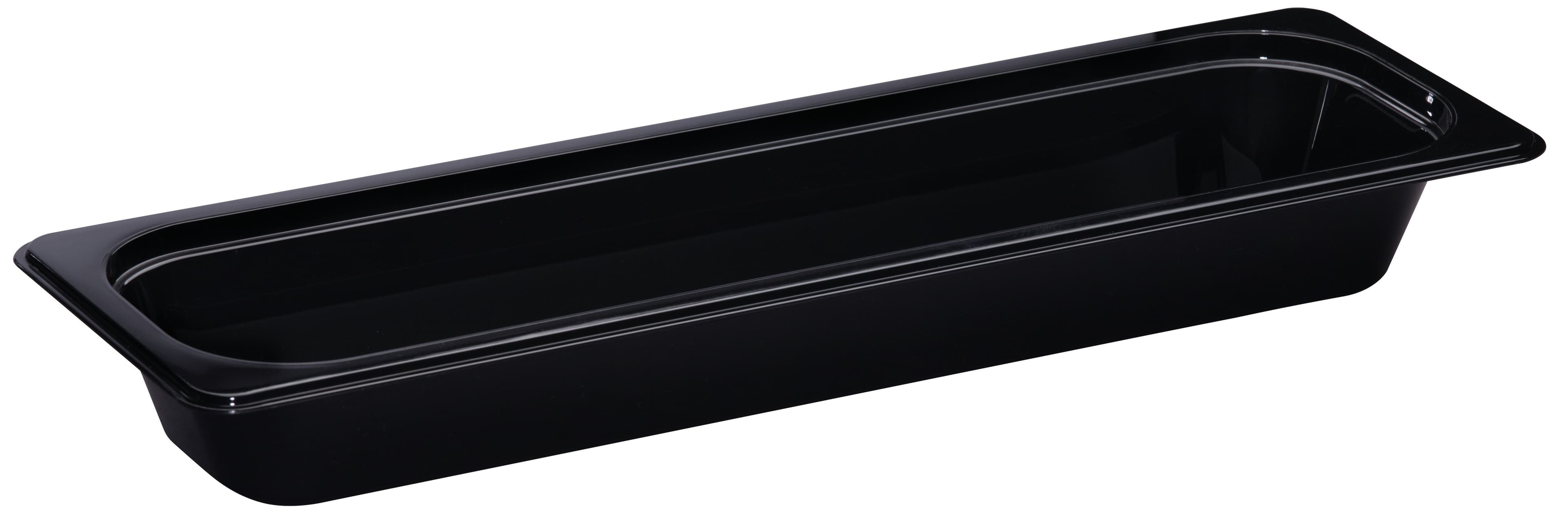 Camwear® Food Pan 1/2 2.5 IN Black Long 6/Case
