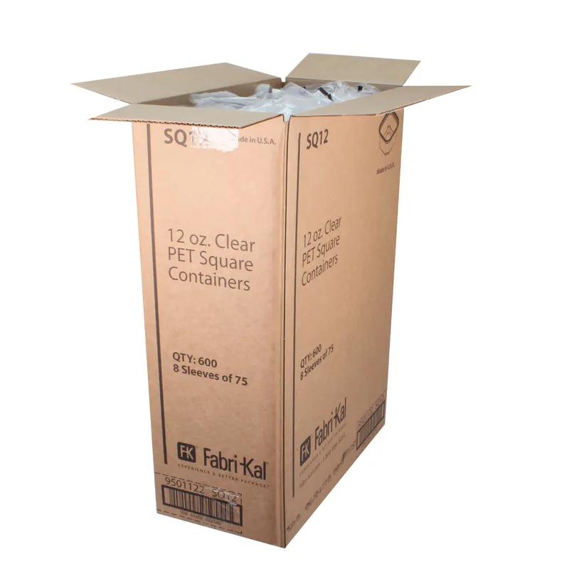 Recycleware® Deli Container Base 12 OZ RPET Clear Square 600/Case