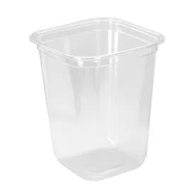 Recycleware® Deli Container Base 32 OZ RPET Clear Square 600/Case