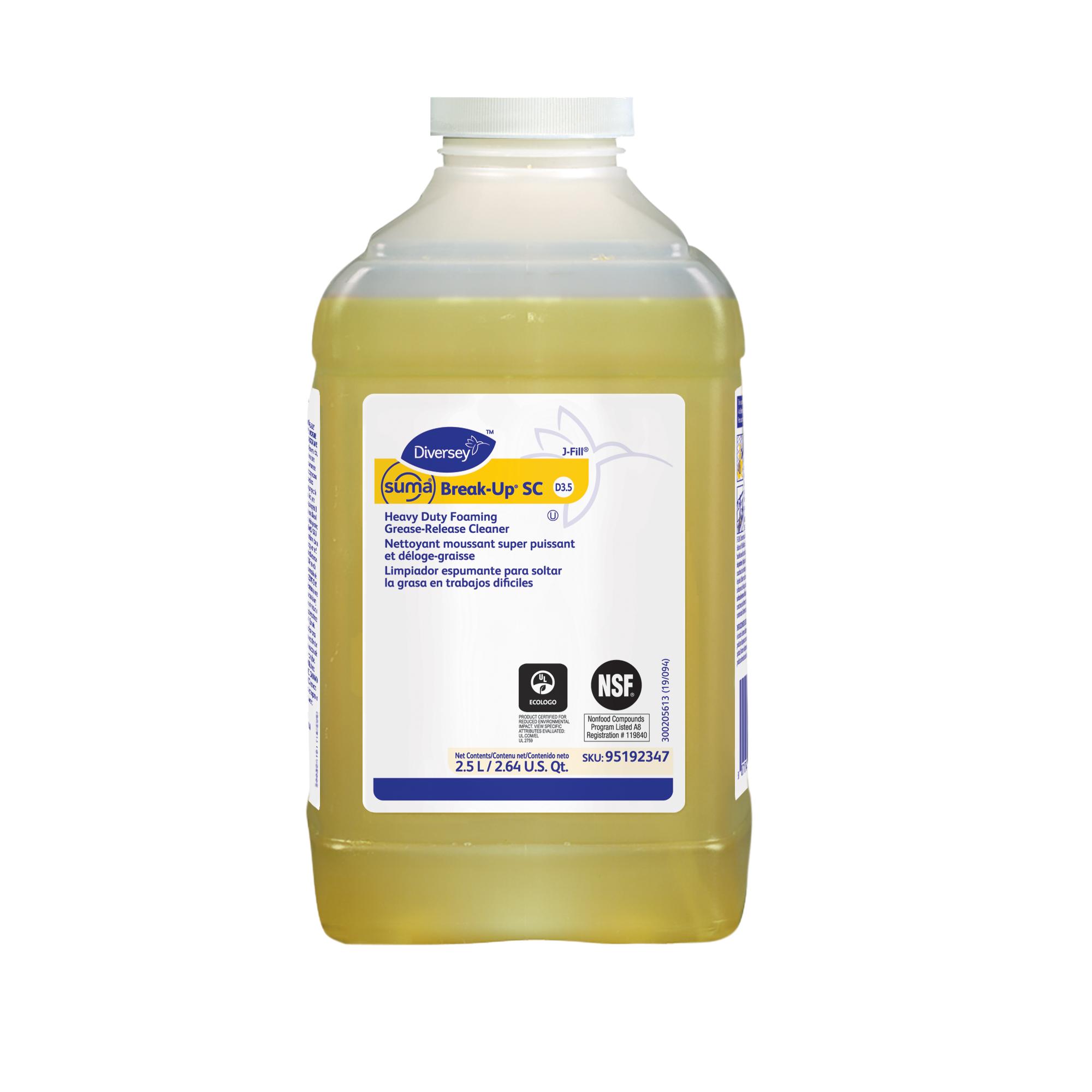 Suma® Break-Up® Degreaser 2.5 L Multi Surface Heavy Duty Alkaline Liquid RTU Kosher For J-Fill® 2/Case