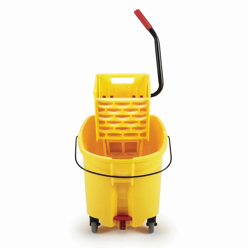 WaveBrake® Mop Bucket & Wringer 35 QT Plastic Yellow Side Press Drain 1/Case