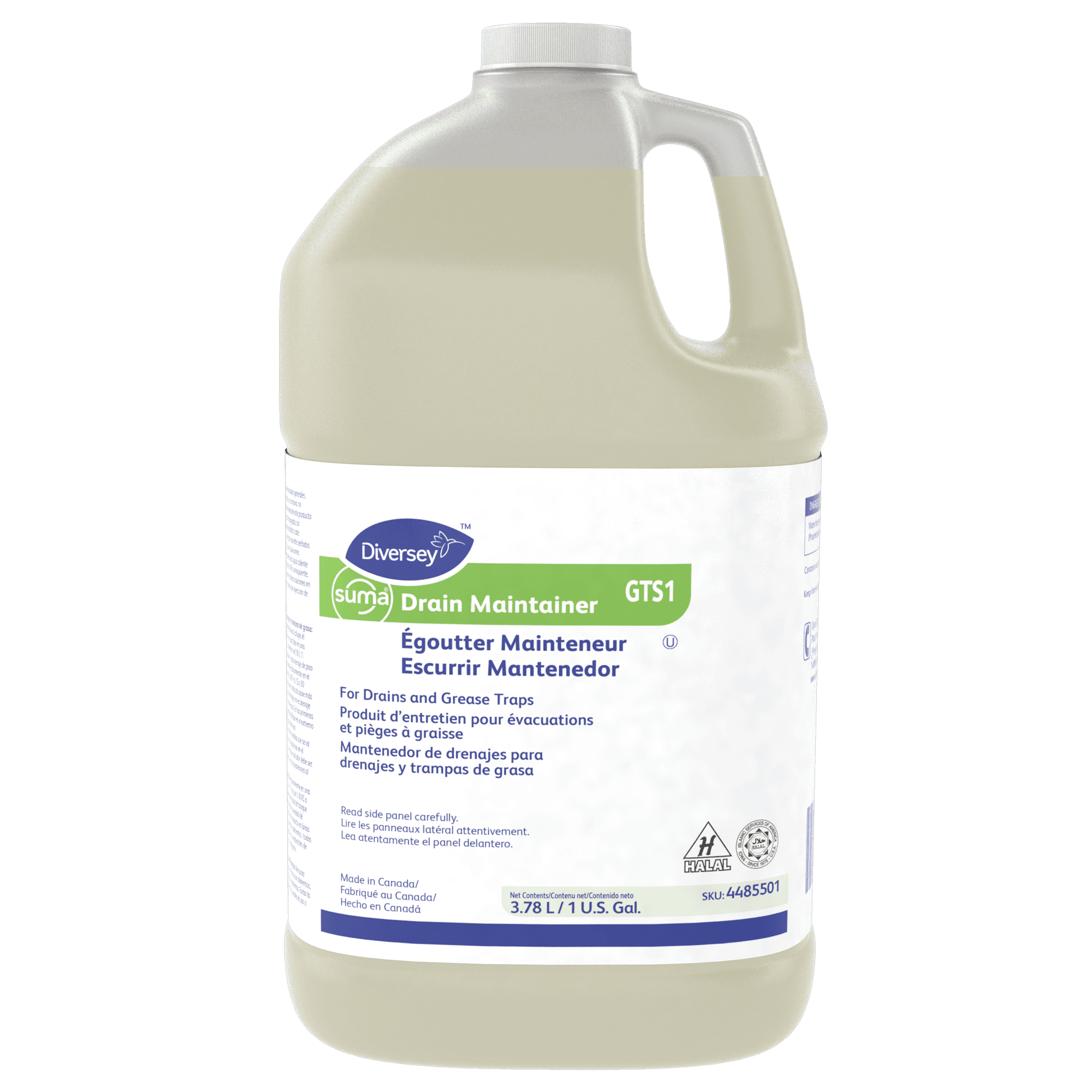 Suma® Odorless Drain Maintainer 1 GAL Neutral Liquid RTU Kosher 4/Case