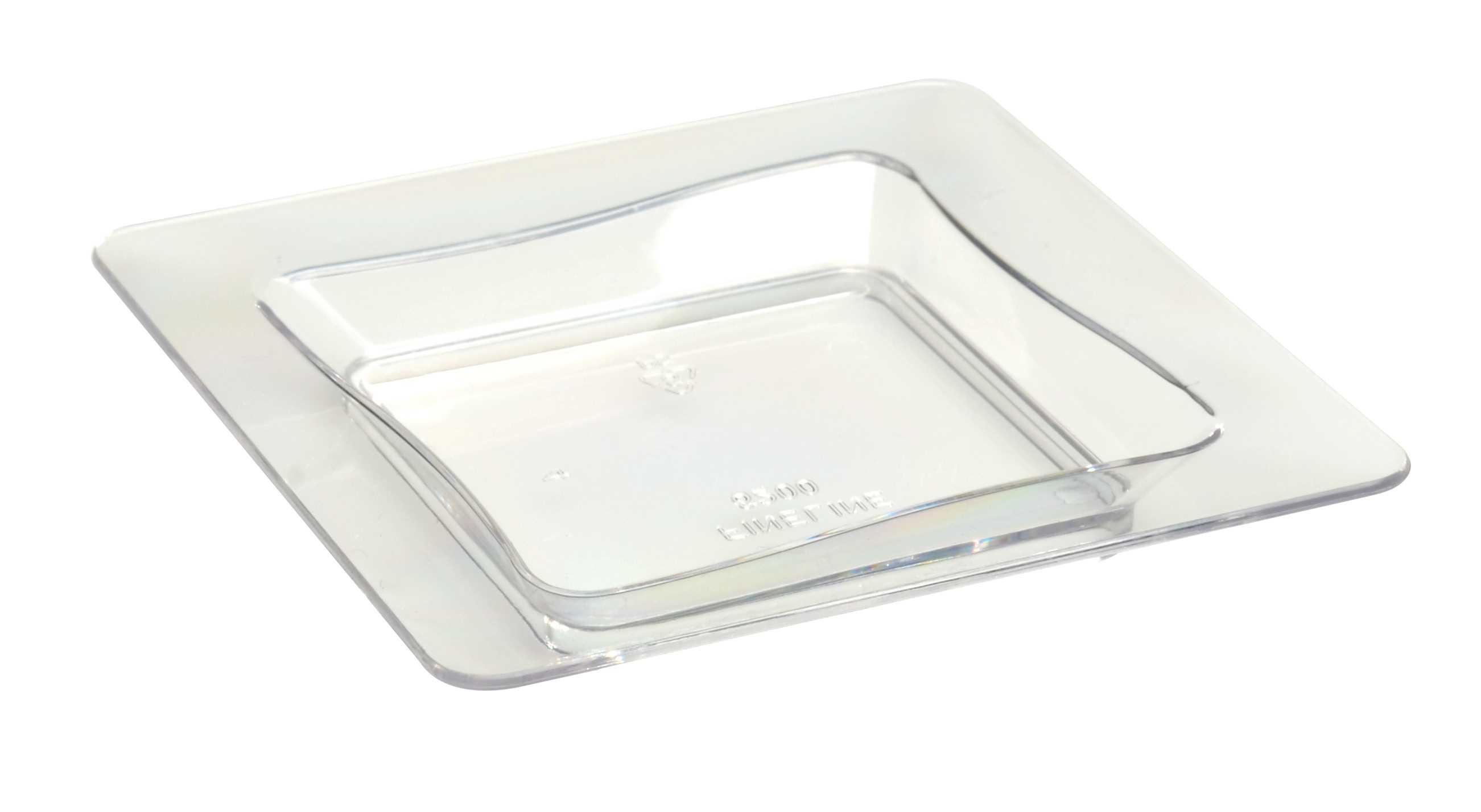 Tiny Temptations Serving Tray 3X3 IN Plastic Clear Square 200/Case