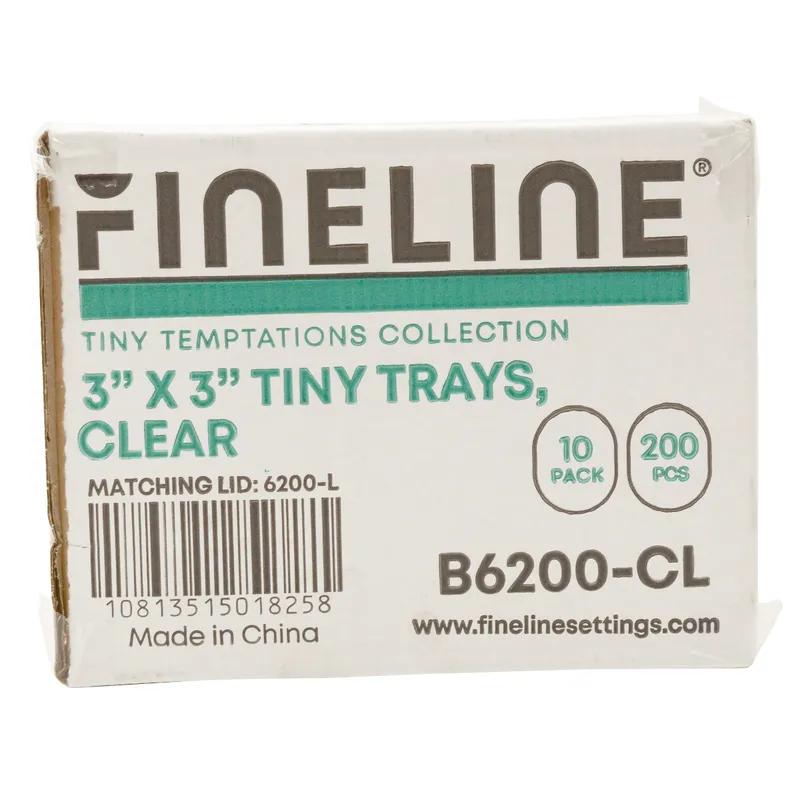 Tiny Temptations Serving Tray 3X3 IN Plastic Clear Square 200/Case