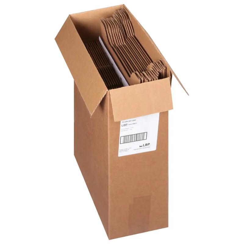 Take-Out Box Base & Lid Combo With Flat Lid Small (SM) 15.25X10.75X4.75 IN Corrugated Paperboard Kraft Rectangle 15/Case