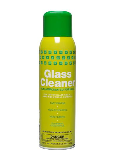 Spring Fresh Glass Cleaner 20 FLOZ Multi Surface Alkaline Aerosol RTU Non-Ammoniated 12/Case