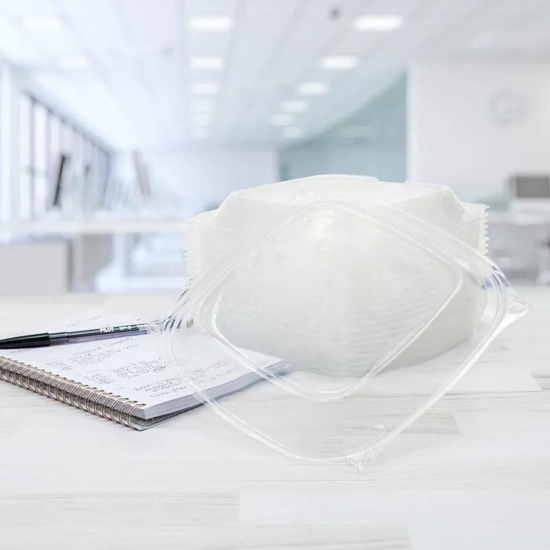 Dart® PresentaBowls Pro® Lid Flat 8.1X1 IN 1 Compartment PP Clear For 24-32-48-64 OZ Bowl 63 Count/Pack 4 Packs/Case