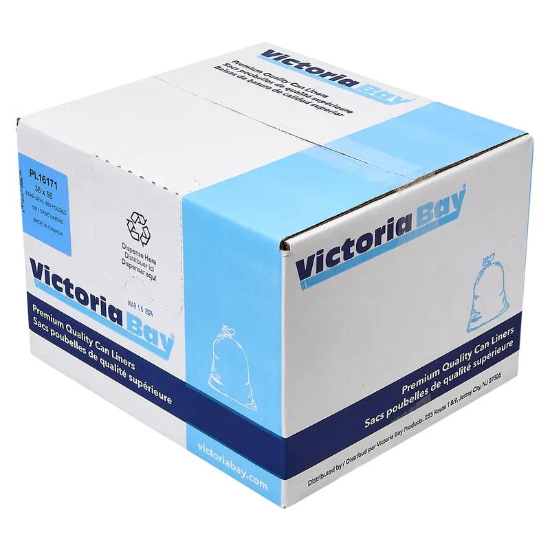 Can Liner 38X58 IN Clear LDPE 1.3MIL Heavy Duty 100/Case