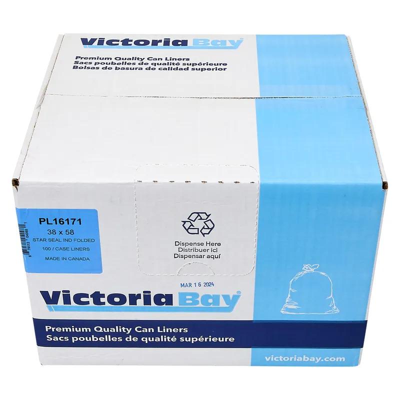 Can Liner 38X58 IN Clear LDPE 1.3MIL Heavy Duty 100/Case