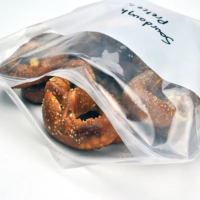 Freezer Bag 13X15.5 IN LDPE 2.7MIL Clear With Zip Seal Closure FDA Compliant Label Strip 100/Case