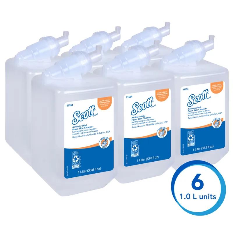 Scott® Control Hand Soap Foam 1 L Unscented Fragrance Free Clear Antimicrobial 6/Case