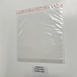 Bag 7X7.75+1 PP With Lip & Tape Closure 1000/Case
