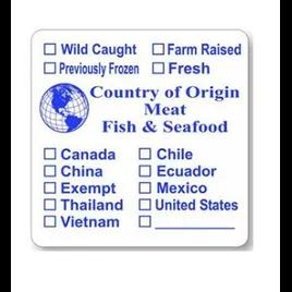 Country Of Origin Fish Label 2X2 IN 1000/Roll