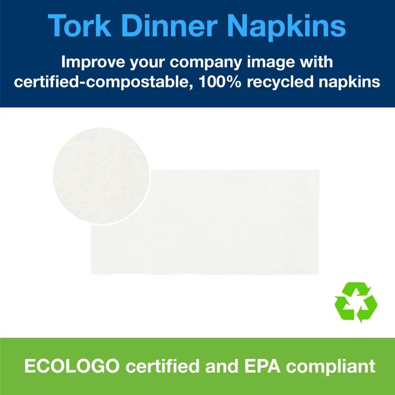 Dinner Napkins 17X14.875 IN 8.5X3.75 IN White Paper 1PLY Long Fold 1/8 Fold Refill Embossed 250 Count/Pack 12 Packs/Case