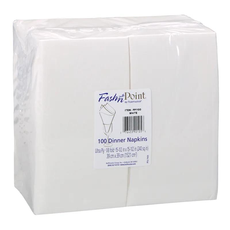 Multi-Purpose Napkins 15.5X15.5 IN White Ultra PLY 1/8 Fold 100 Count/Pack 8 Packs/Case 800 Count/Case