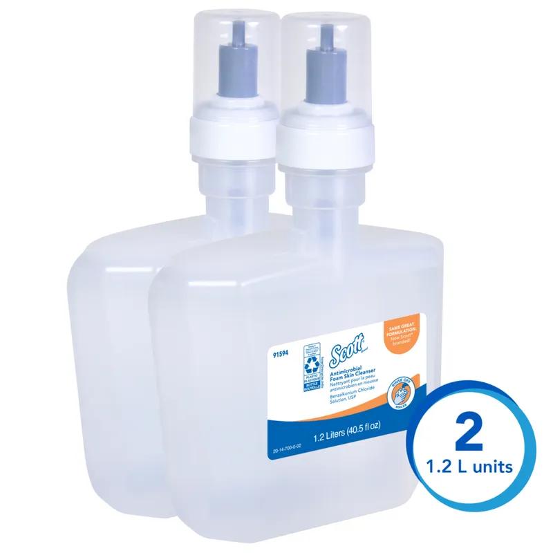 Scott® Control Hand Soap Foam 1.2 L Unscented Fragrance Free Clear Antimicrobial 2/Case