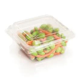 WNA Deli Container Hinged With Dome Lid 6 OZ Plastic Clear 1500/Case