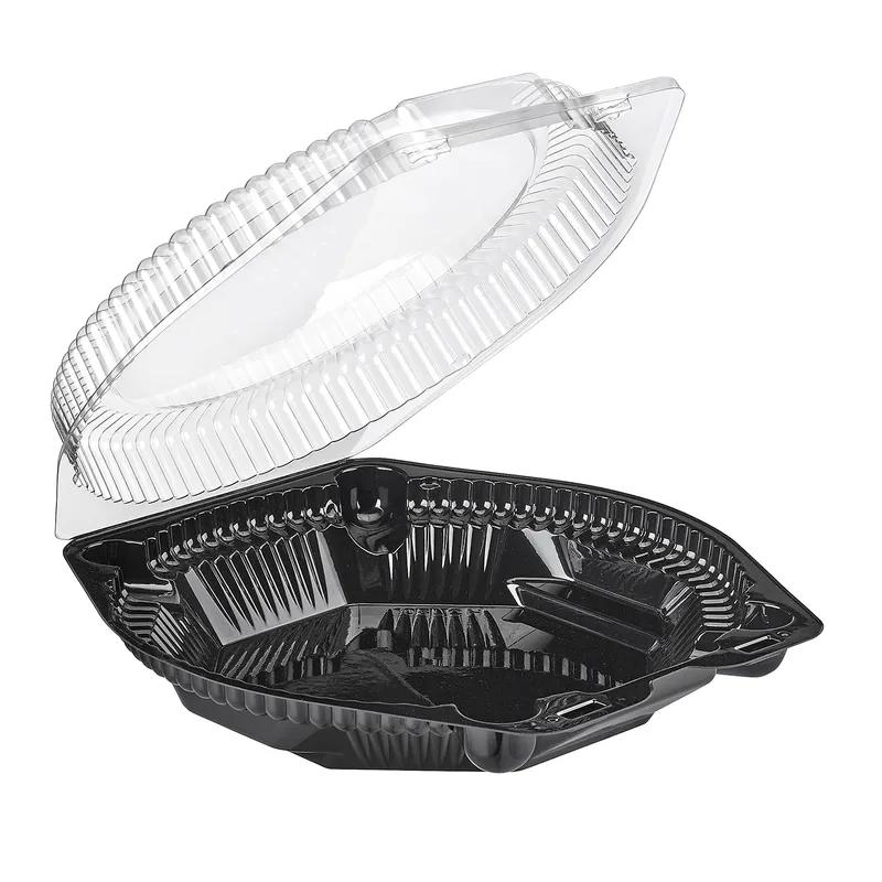 Essentials Pie Container 8 IN RPET Black Clear Round 200/Case