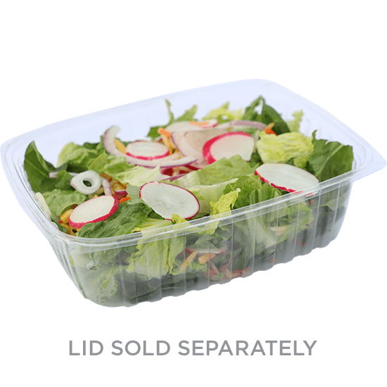 Deli Container 48 OZ PLA Clear Rectangle 400/Case