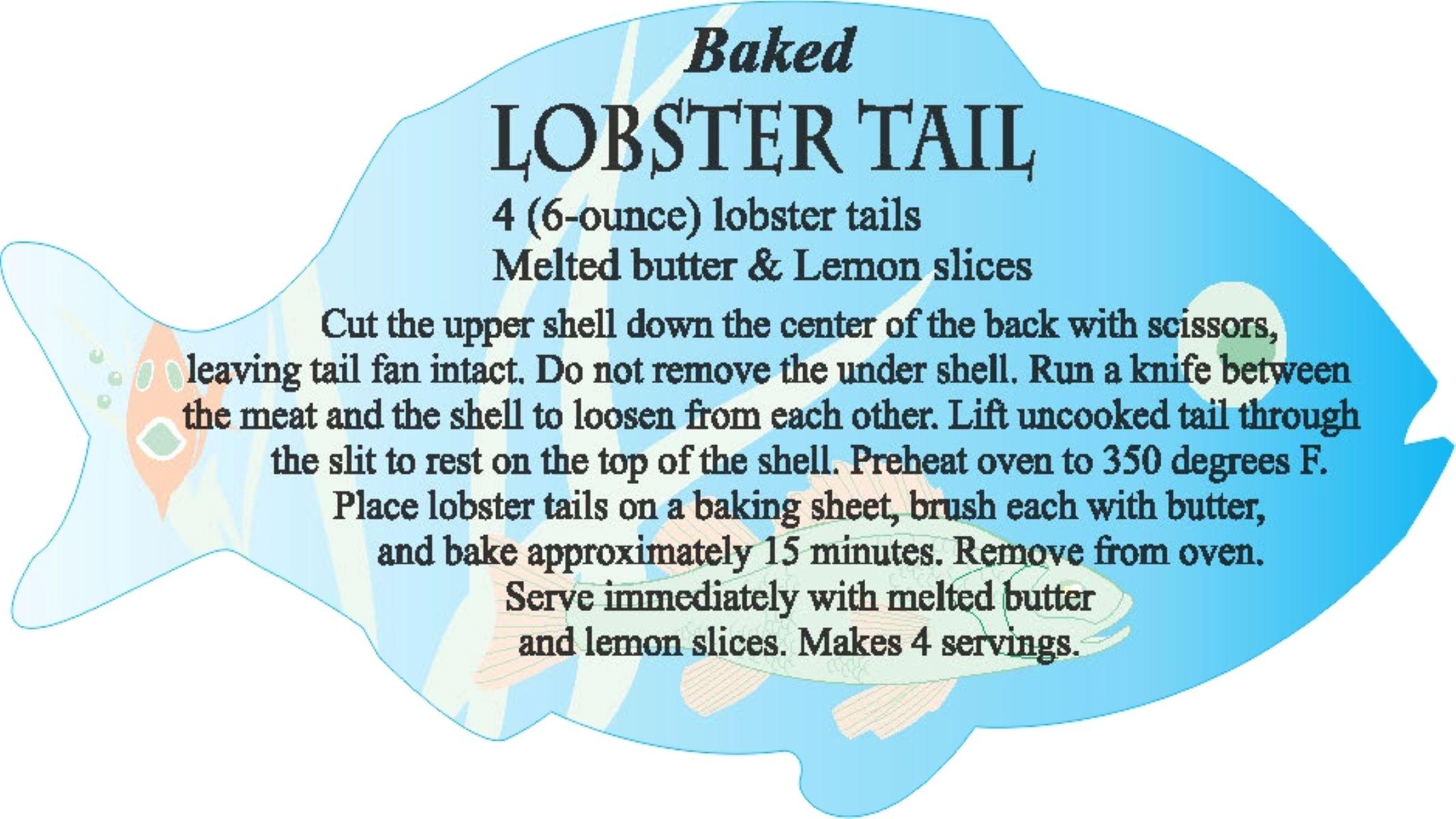 Lobster Tail Meat Fish Recipe Label 1.75X3.125 IN Fish 4 Color Process 250 Count/Roll 12 Rolls/Case 3000 Count/Case
