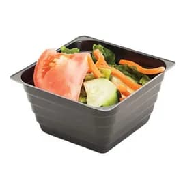 WNA Atrium Take-Out Container Base 3.48X3.48X1.5 IN OPS Black Square Deep 2000/Case