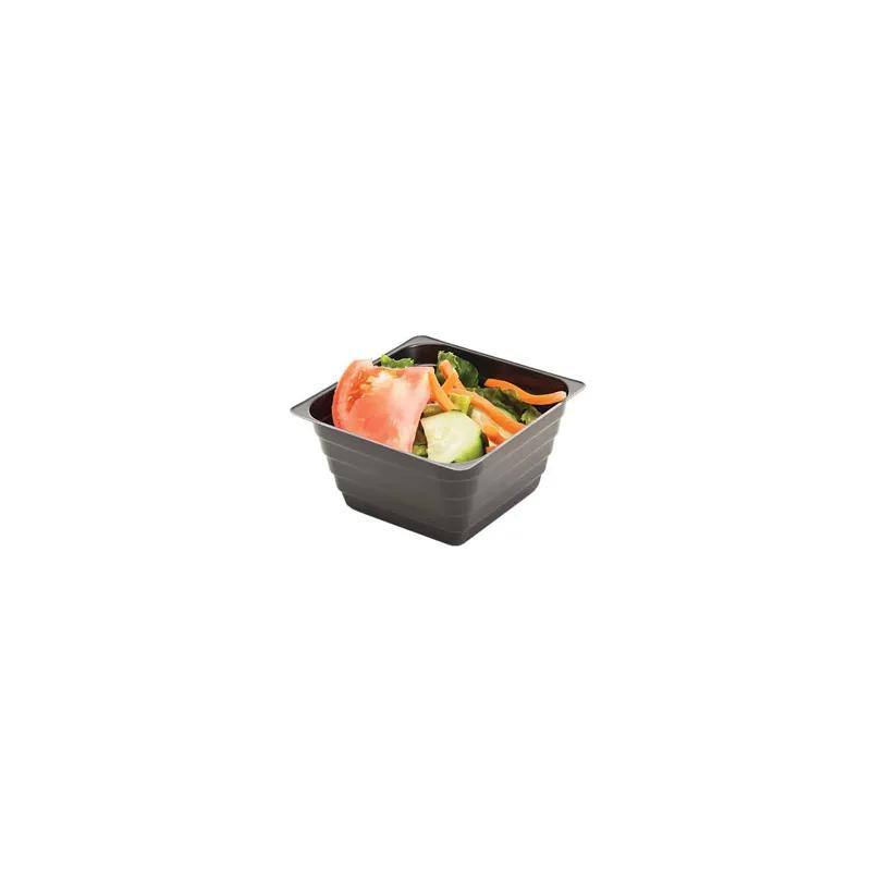WNA Atrium Take-Out Container Base 3.48X3.48X1.5 IN OPS Black Square Deep 2000/Case