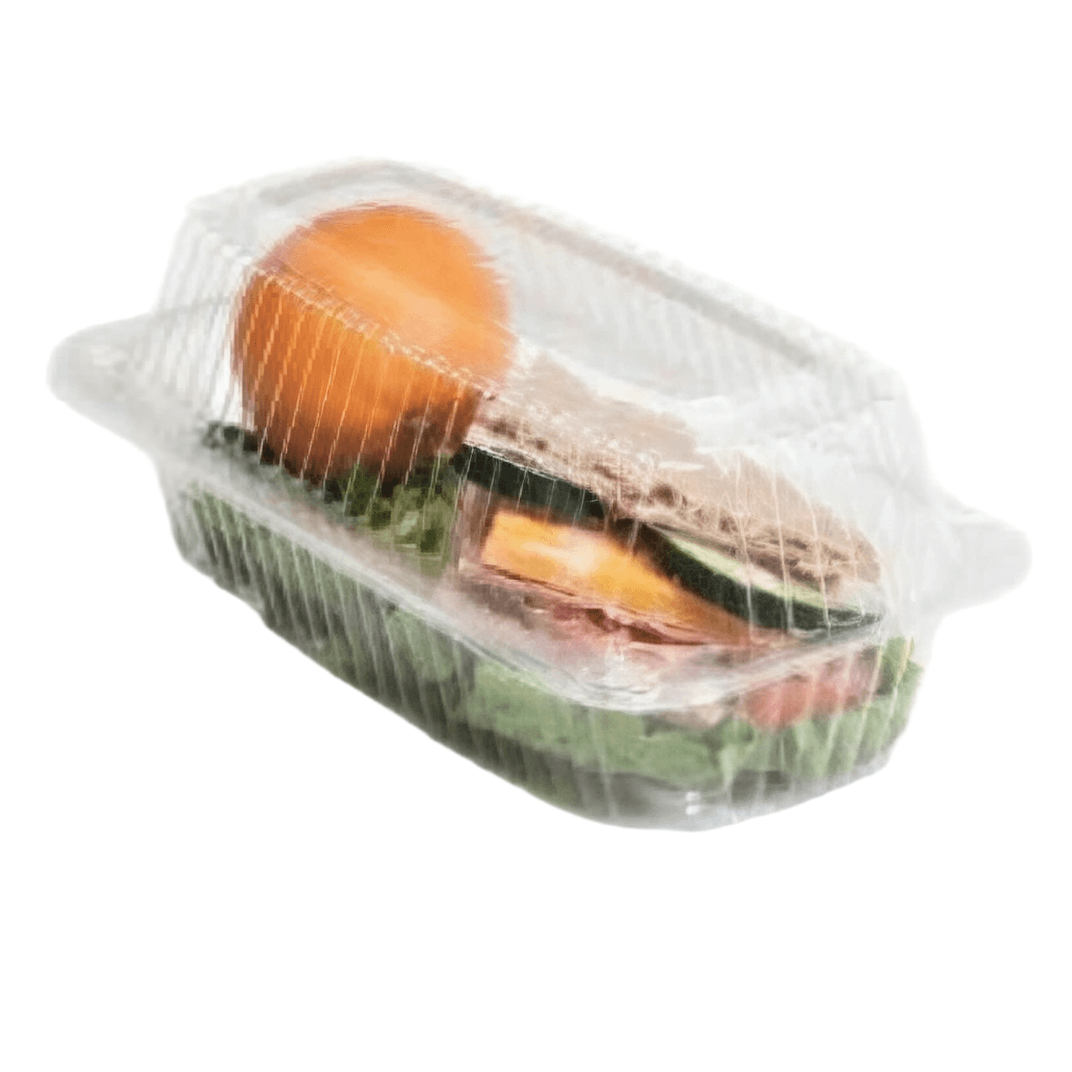 WNA Atrium Hoagie & Sub Take-Out Container Hinged With Dome Lid 8 IN OPS Clear Rectangle 250/Case