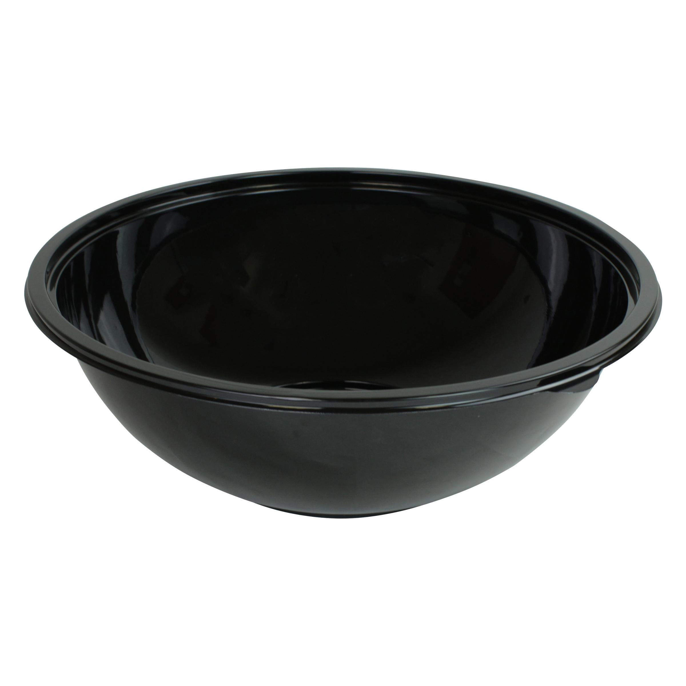 Bowl 320 OZ PET Black Round 25/Case