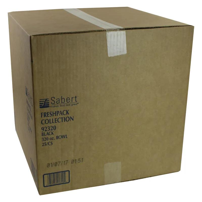 Bowl 320 OZ PET Black Round 25/Case