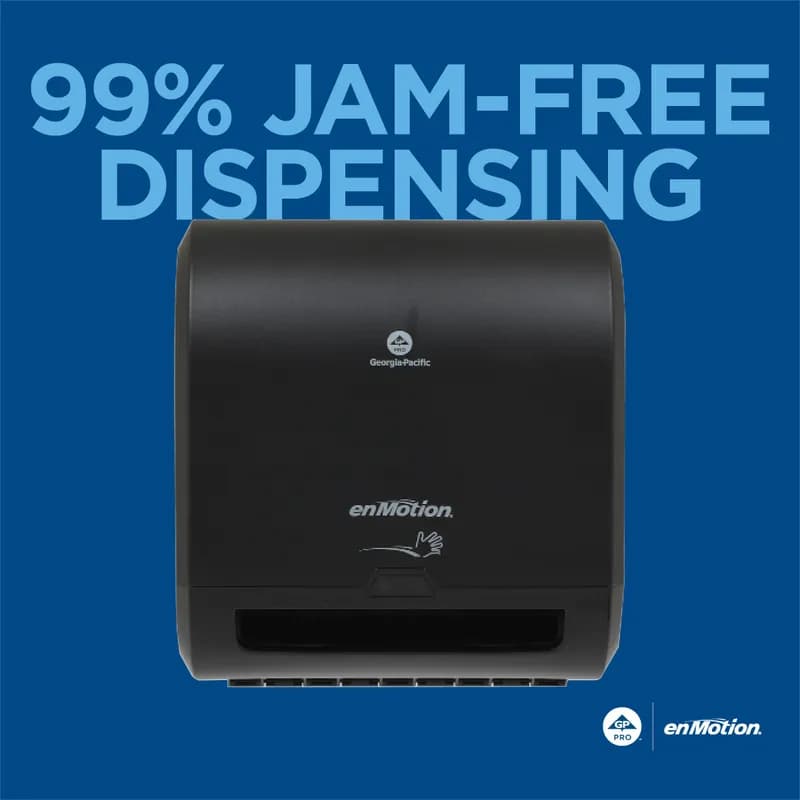 enMotion® Impulse® Paper Towel Dispenser 9.5X13.23X13.8 IN Wall Mount Black 1-Roll Touchless Automatic 8IN Roll 1/Case