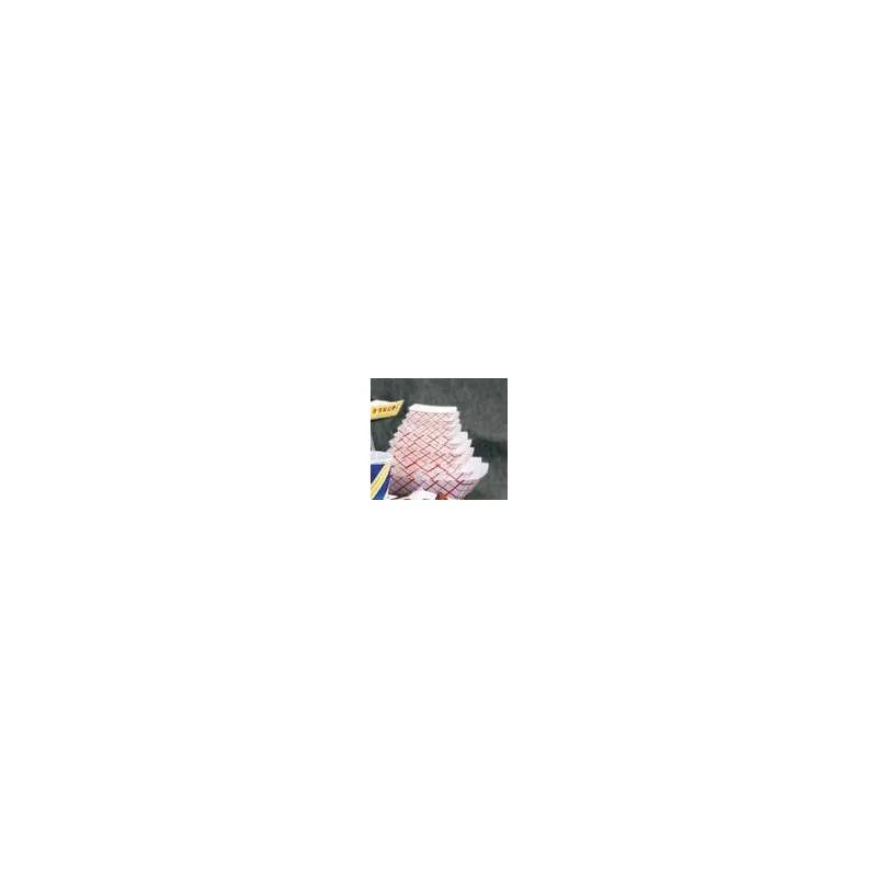 Food Tray 0.5 LB SBS Paperboard White Red Rectangle 1000/Case
