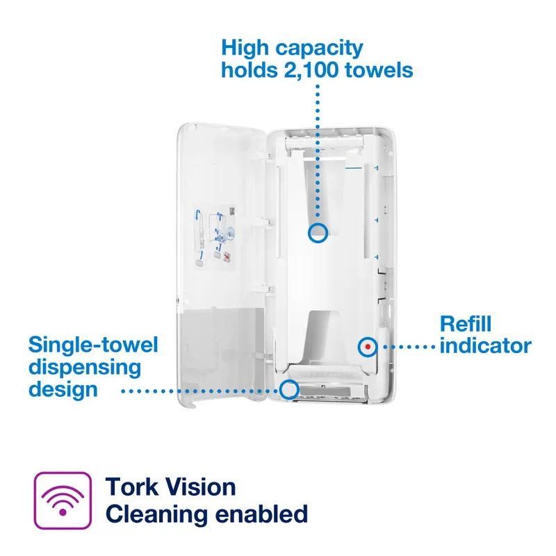 Tork PeakServe Continuous™ H5 Paper Towel Dispenser 3.98X14.57X28.74 IN Plastic Wall Mount White Manual 1/Each