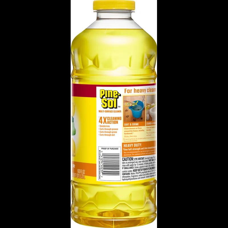 Pine-Sol® Lemon Fresh All Purpose Cleaner Disinfectant Deodorizer 60 FLOZ Multi Surface Concentrate Screw Cap 6/Case