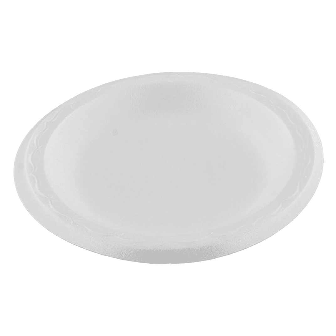Plate 6 IN Foam White Round Laminated 1000/Case