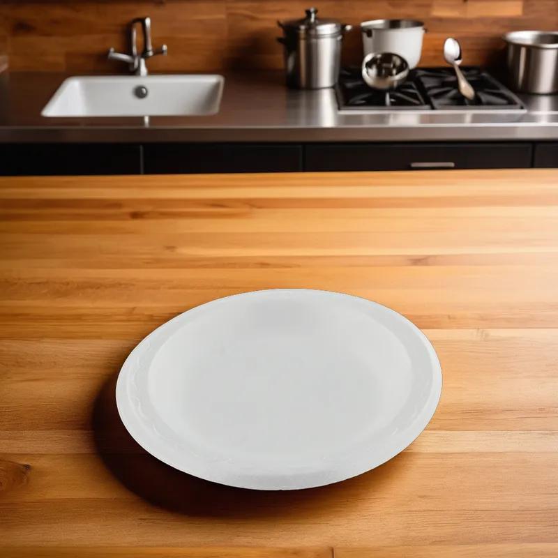 Plate 6 IN Foam White Round Laminated 1000/Case