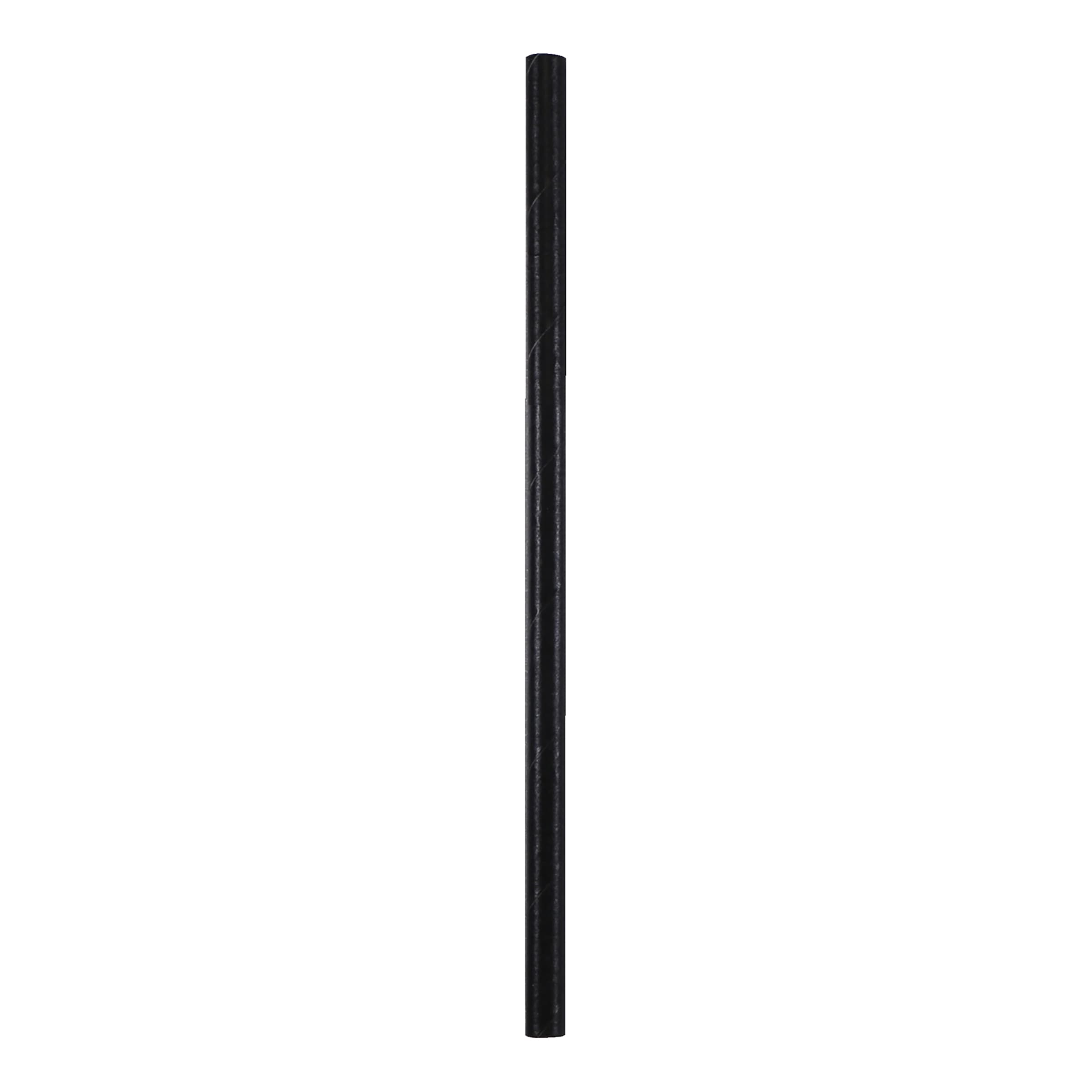Giant Straw 5.5 IN Paper Black Unwrapped 5000/Case