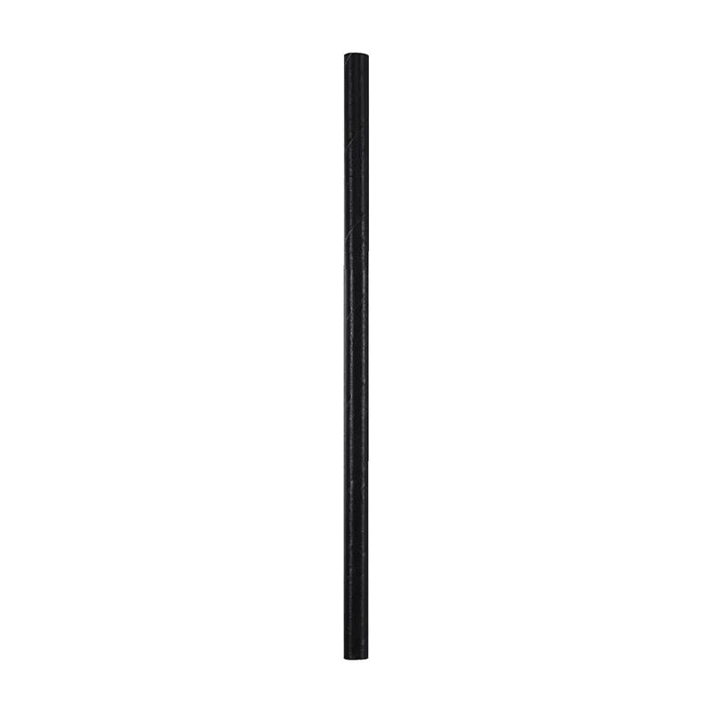 Giant Straw 5.5 IN Paper Black Unwrapped 5000/Case