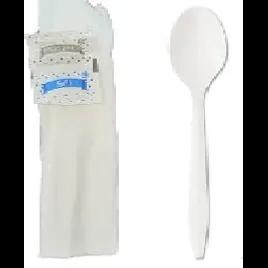 4PC Cutlery Kit PP Medium Weight With 1PLY Napkin, Salt & Pepper,Soup Spoon 500/Case