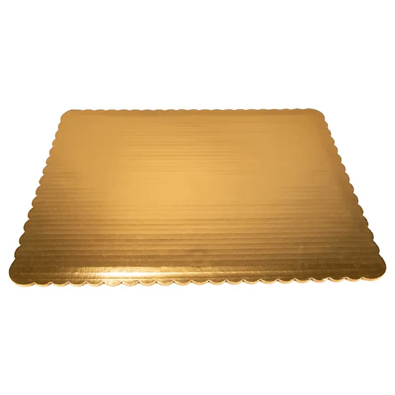 Full Sheet Cake Board 25.5X17.5 IN Corrugated Cardboard Gold Heavyweight B/C-Flute Double Wall 25/Bundle