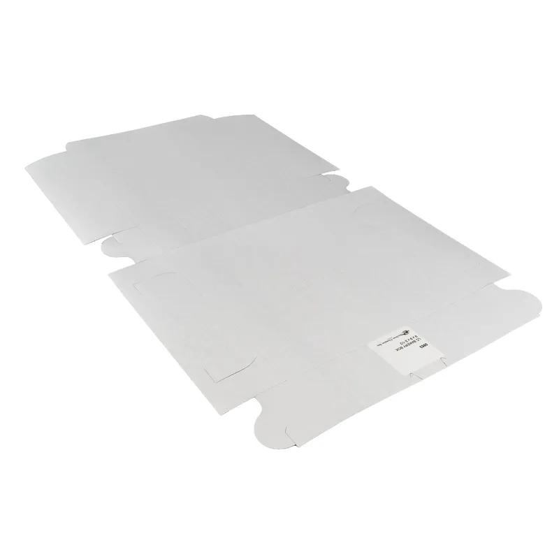 Bakery Box 9X9X2.5 IN Clay-Coated Kraft Board White Kraft Square Lock Corner Tuck Top 250/Bundle