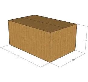 Box 22X14X10 IN Kraft Cardboard Corrugated 20/Bundle