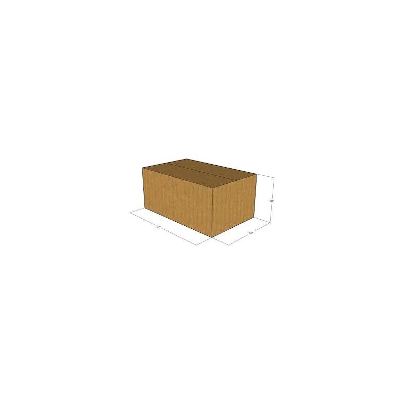 Box 22X14X10 IN Kraft Cardboard Corrugated 20/Bundle