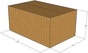 Box 22X14X10 IN Kraft Cardboard Corrugated 20/Bundle